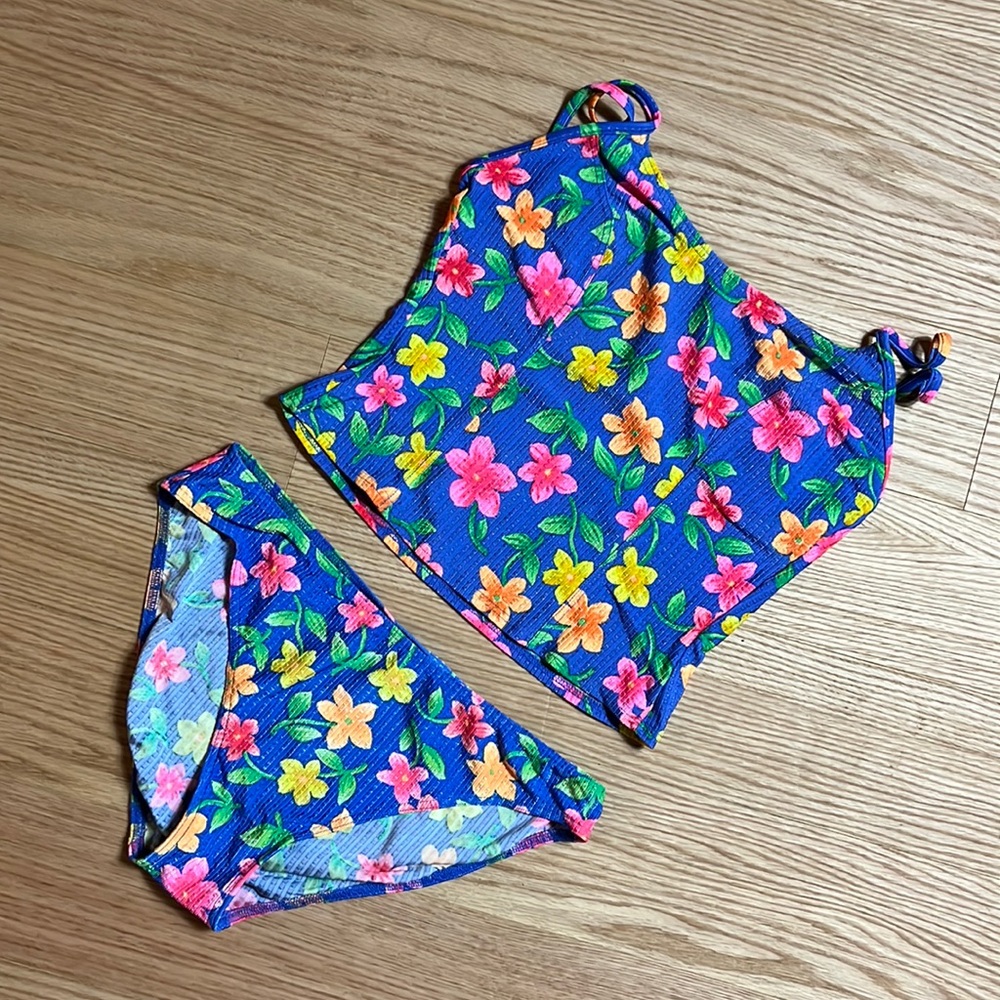 VINTAGE made in montreal - colourful floral bikini set